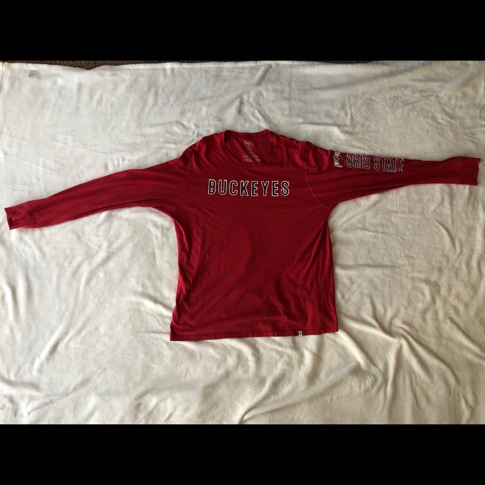 Red Ohio state buckeyes long sleeve t shirt